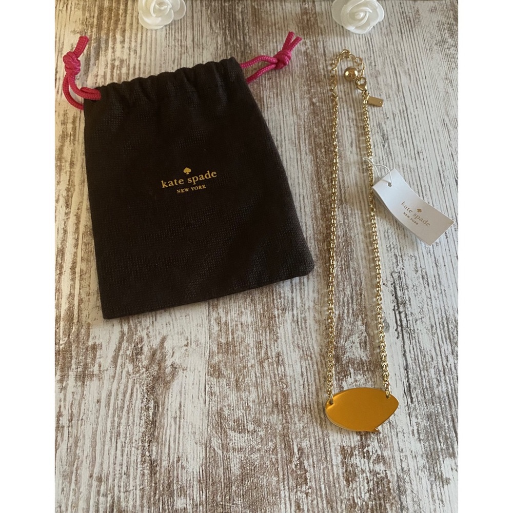 NWT Kate Spade Gold Quote Unquote Bubble Necklace